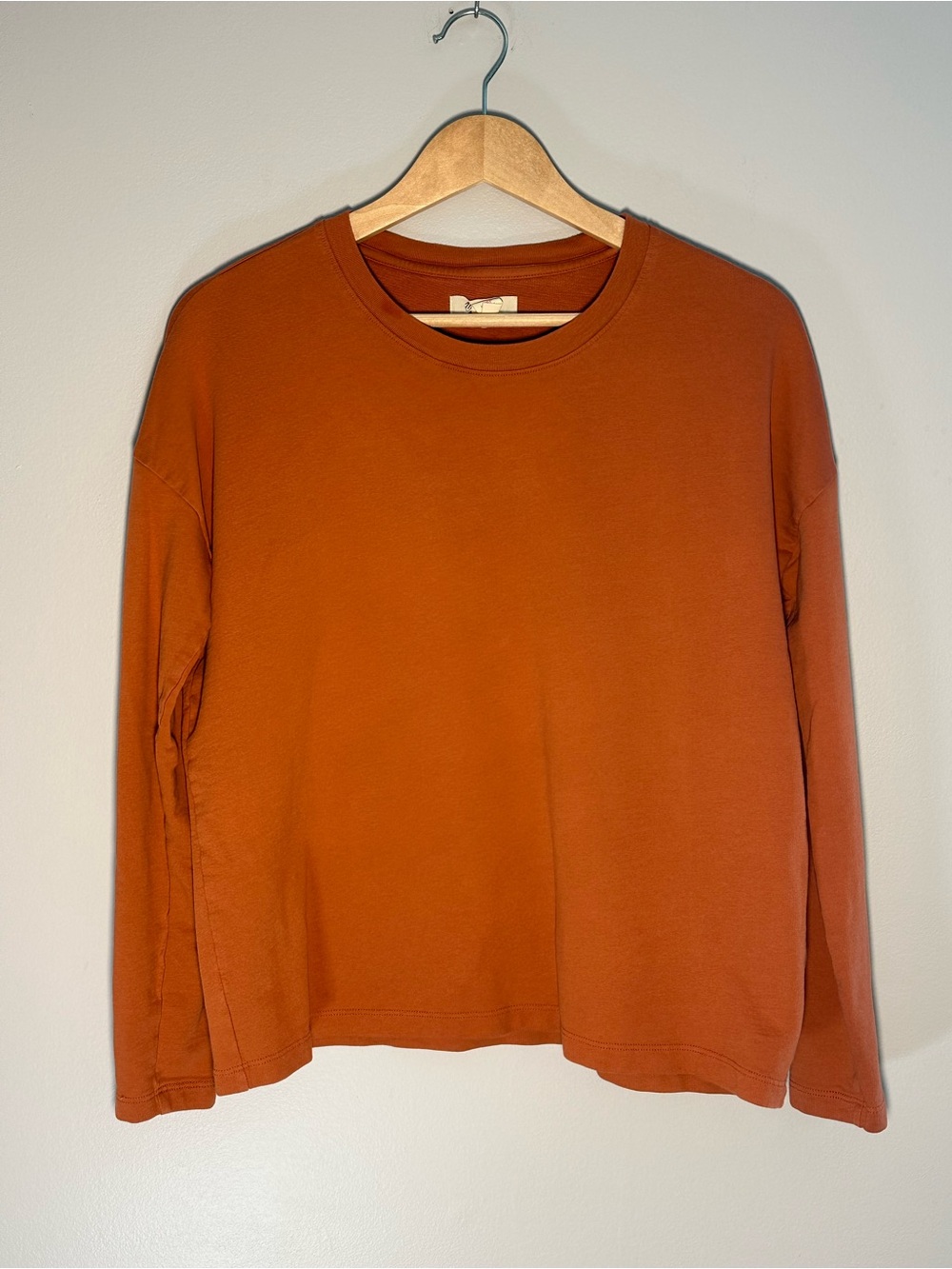 Madewell 100% Cotton Long Sleeve Crewneck Sweatshirt - Orange - Small